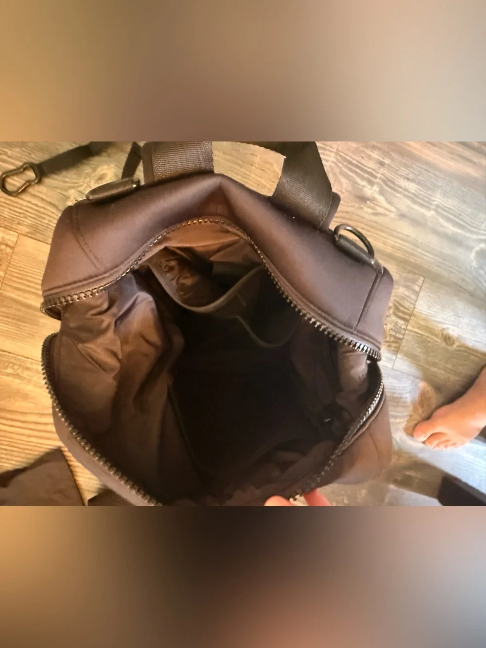 Dagne Dover Black Baby Bag Backpack with Front Zips